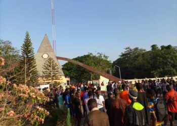 Massive Protest Rocks FUNAAB Campus Over Students Abduction(Photos)