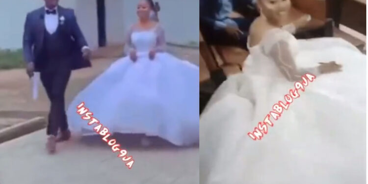 UNIABUJA Student Storms Examination Hall In Her Wedding Dress (Video)