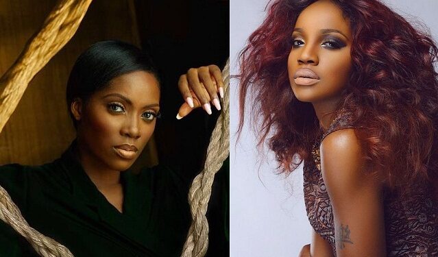 Serious Drama As Popular Singers, Tiwa Savage And Seyi Shay Fight Dirty Inside A Salon (Videos)