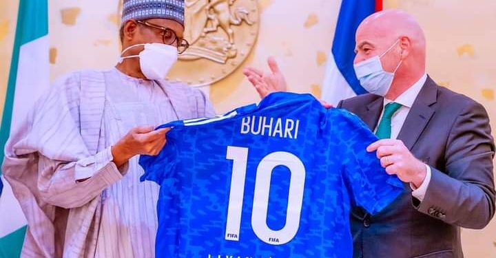 JUST IN: Details Of Buhari’s Meeting With FIFA President In Abuja Revealed
