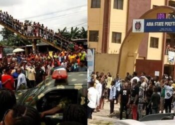 BREAKING: Police Shoot At Protesting Polytechnic Students(Video)