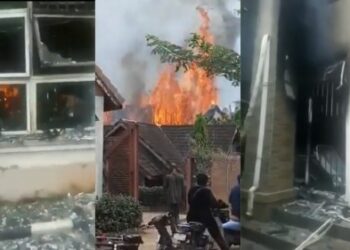 BREAKING: Gunmen Attack Residence Of Sanwo-olu’s Aide, Burn Building, Vehicles (Video)