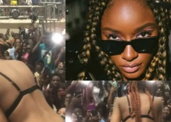 VIDEO: Crazy Moment Singer, Ayra Starr, Removed Her Cloth While Performing At UNIBEN