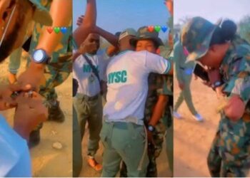 VIDEO: Female Soldier Arrested After Corps Member Proposed To Her In Camp
