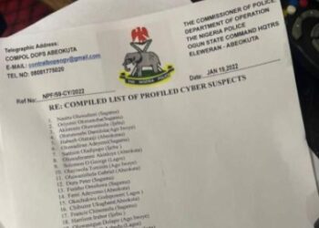 Serious Panic Over List of Internet Fraudsters Allegedly Released By Police(Photos)