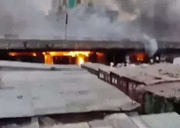 Fire outbreak in Lagos