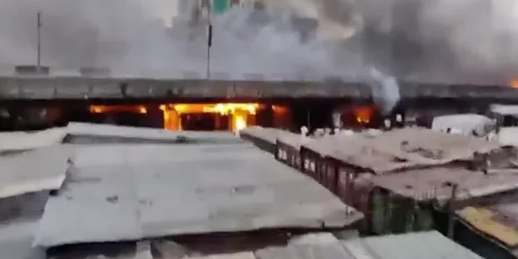 Fire outbreak in Lagos