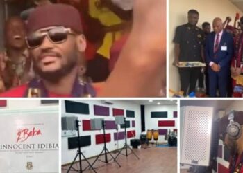 VIDEO: OAU Students, VC Ogunbodede Welcome 2face As He Builds Musical Studio On Campus
