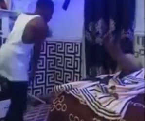 Trending Sad Video Of Man Seriously Flogging Wife With Wire, Nigerians React(Video)