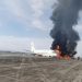 JUST IN: Plane Carrying 122 Passengers Bursts Into Flames On Runway During Take-off