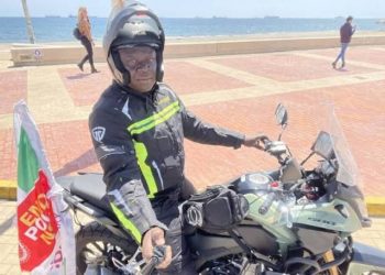 How I Escaped Lions, Hyenas’ Attack – Nigerian Who Rode Bike From London To Lagos Narrates Experience