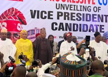 BREAKING: Against CAN Directive, Bishops, Pastors Storm Shettima’s Unveiling As Tinubu’s Running Mate, Declare Total Support(Photos)