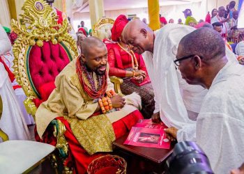 1st Anniversary: SDP Presidential Candidate, Adebayo Rejoices With Olu Of Warri