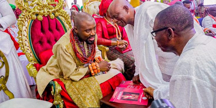 1st Anniversary: SDP Presidential Candidate, Adebayo Rejoices With Olu Of Warri