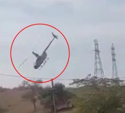 VIDEO: Helicopter Carrying Politicians Crashes After Colliding With Power Lines