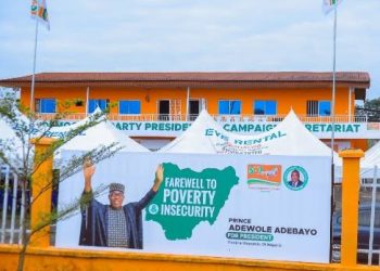 PRINCE ADEWOLE ADEBAYO COMMISSIONS SDP ASABA CAMPAIGN OFFICE