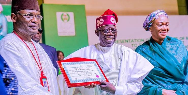 BREAKING: Tinubu Receives Certificate Of Return