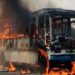 BREAKING: Sudan Crisis: Bus Conveying Stranded Nigerian Students On Fire
