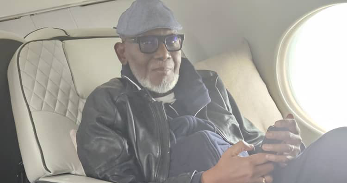 JUST IN: ill-health: Akeredolu Arrives In Ibadan After 3 Months
