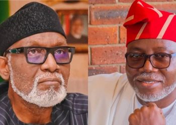 Ondo Governor, Rotimi Akeredolu and Lucky Aiyedatiwa