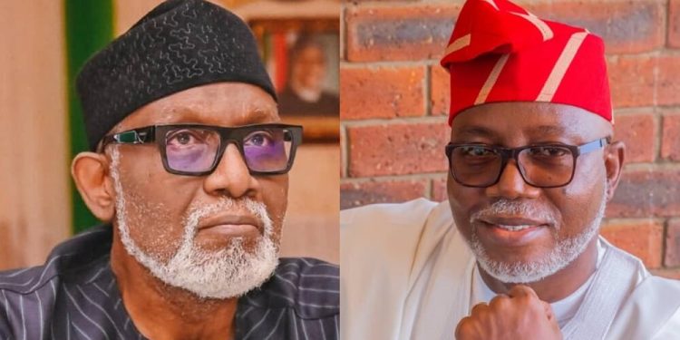 Ondo Governor, Rotimi Akeredolu and Lucky Aiyedatiwa
