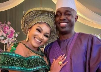 Mercy Aigbe and Kazim Adeoti