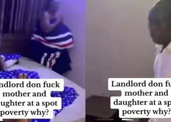 VIDEO: Nigerian Tenant Caught Landlord With His Wife & Daughter On B3d