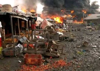 Hoodlums Set Lagos Market Ablaze Over Sport Betting Money