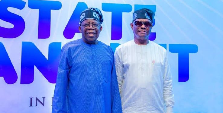 FCT Minister, Nyesom Wike and President Bola Tinubu