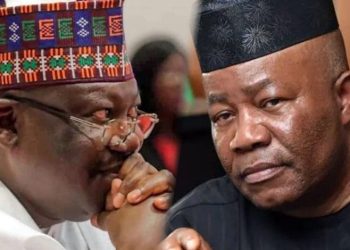 VIDEO: Akpabio & Lawan Engage In Tensed Row During Senate Plenary