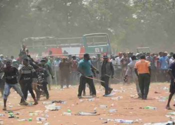 Violence Ongoing At MTN Office In Ibadan