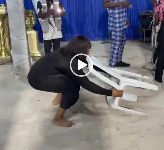 VIDEO: Lady Causes Stir With Bizarre Dance Moves During Church Event